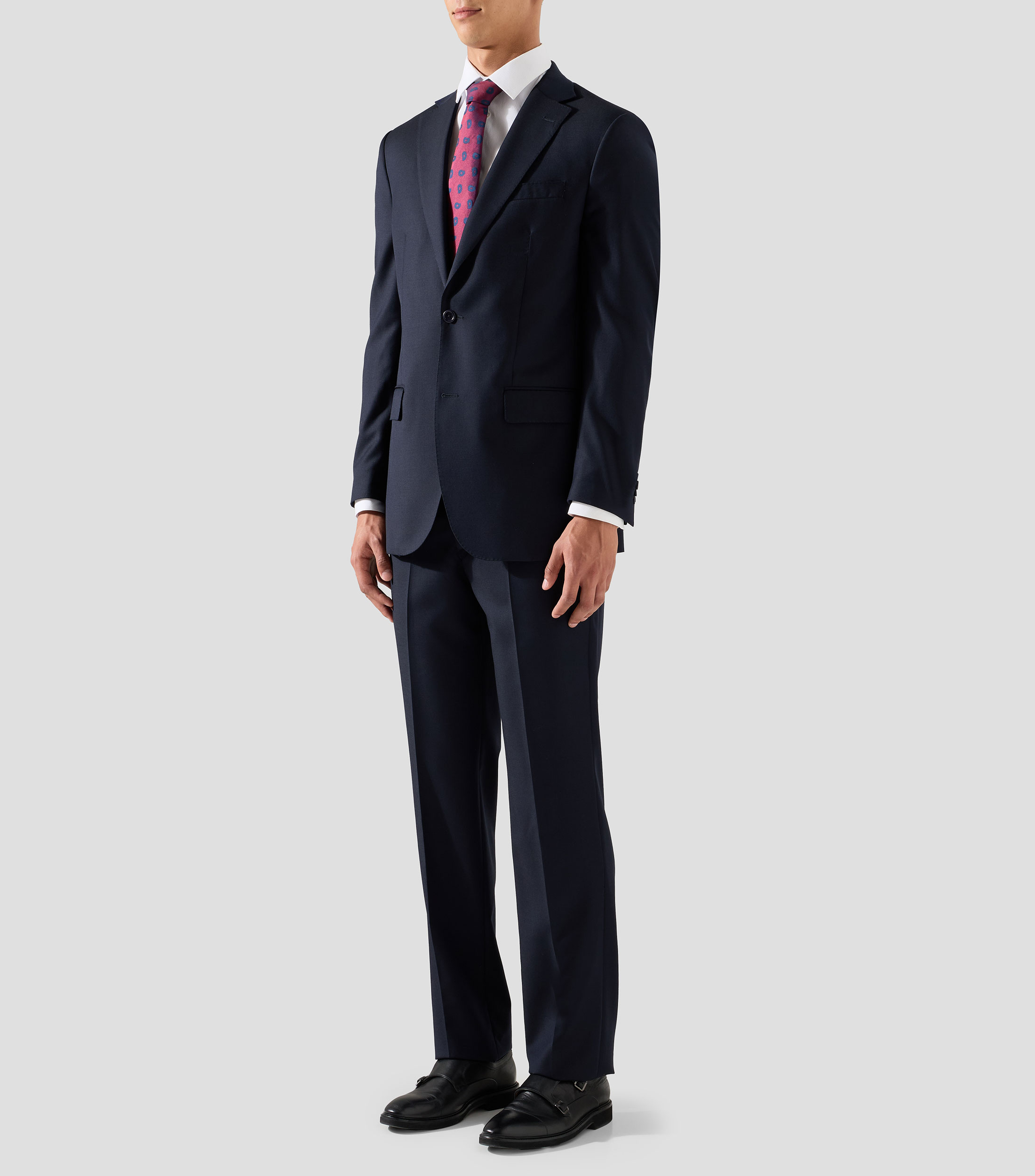 Traje de lana corte slim diseño sólido Hombre